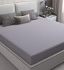 Cotts Wonder Waterproof Fitted Terry Cotton Queen Size (78x60) Mattress Protector In Grey Colour