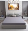 Cotts Wonder Waterproof Fitted Terry Cotton Queen Size (78x66) Mattress Protector In Grey Colour
