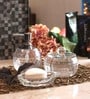 Counter Top Bathroom Accessories in Glass, Set of 3