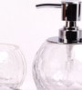 Counter Top Bathroom Accessories in Glass, Set of 3