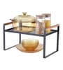 Black Carbon Steel Countertop Riser Table Kitchen Stand