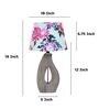 County Cottgae Mangowood Table Lamp With Carnation Print Satin Shade