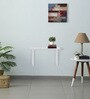 Couper Wall Mounted Study Table in Frosty White Finish