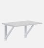 Couper Wall Mounted Study Table in Frosty White Finish