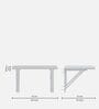 Couper Wall Mounted Study Table in Frosty White Finish