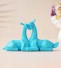 Couple Deer Blue Polyresin Animal Figurine