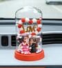 Couple Idols Showpiece Elegant Rose with Glass Dome