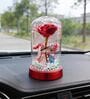 Couple Idols Showpiece Elegant Rose with Glass Dome
