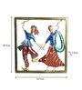 Couple Playing Dandia Multicolour Iron Wall Art