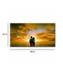 Couple Watching Sunset Beautiful Scenery Canvas Printed Painting with Wood Frame