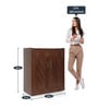 Courtly Shoe Cabinet in Brown Finish