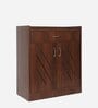 Courtly Shoe Cabinet in Brown Finish