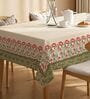 Courtyard green Floral Sicilia Table Cover ( 4 Seater  )