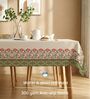 Courtyard green Floral Sicilia Table Cover ( 6 Seater  )