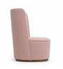 Cove Revolving Barrel Chair With Upholstered Fabric In Pink Colour