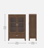 Cove Solid Wood Bookcase In Irish Walnut Colour