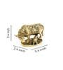 Cow & Calf Kamdhenu Gold Brass Idol