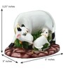 Cow & Calf White Polyresin Idol