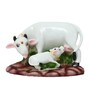 Cow & Calf White Polyresin Idol