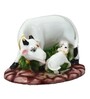 Cow & Calf White Polyresin Idol