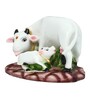 Cow & Calf White Polyresin Idol