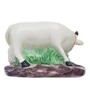 Cow & Calf White Polyresin Idol