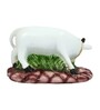 Cow & Calf White Polyresin Idol