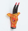 Multicolor Cow Sclupture Mango Wood Wall Mask