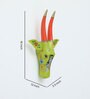 Green Cow Sclupture Mango Wood Wall Mask