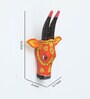 Multicolor Cow Sclupture Mango Wood Wall Mask