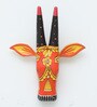 Multicolor Cow Sclupture Mango Wood Wall Mask