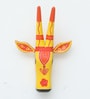 Yellow Cow Sclupture Mango Wood Wall Mask