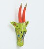 Green Cow Sclupture Mango Wood Wall Mask