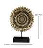 Cowry Shell Resin & Metal Artifact On A Stand (Gold & Black)