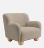 Cozy Boucle Kids Accent Chair In Beige Colour Cozy Boucle Kids Accent Chair In Beige Colour