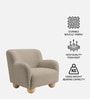 Cozy Boucle Kids Accent Chair In Beige Colour Cozy Boucle Kids Accent Chair In Beige Colour