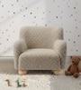 Cozy Boucle Kids Accent Chair In Beige Colour Cozy Boucle Kids Accent Chair In Beige Colour