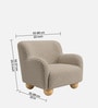 Cozy Boucle Kids Accent Chair In Beige Colour Cozy Boucle Kids Accent Chair In Beige Colour
