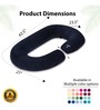 Cozy C-Shape Velvet Mircrofibre Pregnancy Pillow With Detachable Zipper Pillow In Black Colour