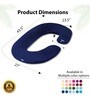 Cozy C-Shape Velvet Mircrofibre Pregnancy Pillow With Detachable Zipper Pillow In Blue Colour