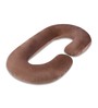 Cozy C-Shape Velvet Mircrofibre Pregnancy Pillow With Detachable Zipper Pillow In Golden Colour