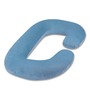 Cozy C-Shape Velvet Mircrofibre Pregnancy Pillow With Detachable Zipper Pillow In Green Colour