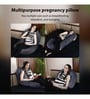 Cozy C-Shape Velvet Mircrofibre Pregnancy Pillow With Detachable Zipper Pillow In Grey Colour