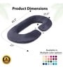 Cozy C-Shape Velvet Mircrofibre Pregnancy Pillow With Detachable Zipper Pillow In Grey Colour