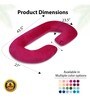 Cozy C-Shape Velvet Mircrofibre Pregnancy Pillow With Detachable Zipper Pillow In Pink Colour