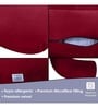 Cozy C-Shape Velvet Mircrofibre Pregnancy Pillow With Detachable Zipper Pillow In Red Colour