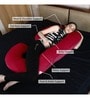 Cozy C-Shape Velvet Mircrofibre Pregnancy Pillow With Detachable Zipper Pillow In Red Colour