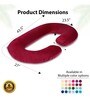 Cozy C-Shape Velvet Mircrofibre Pregnancy Pillow With Detachable Zipper Pillow In Red Colour