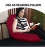 Cozy C-Shape Velvet Mircrofibre Pregnancy Pillow With Detachable Zipper Pillow In Red Colour