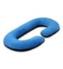 Cozy C-Shape Velvet Mircrofibre Pregnancy Pillow With Detachable Zipper Pillow In Sky Blue & Black Colour